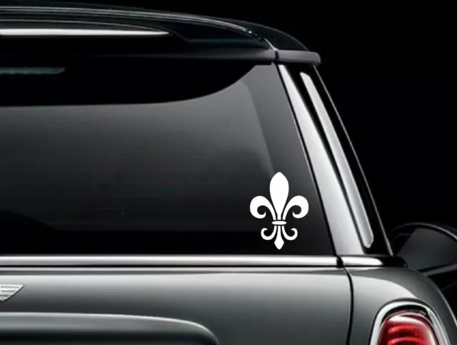 Fleur de Lis French Cross Vinyl Car Window Decal Bumper Sticker US Seller