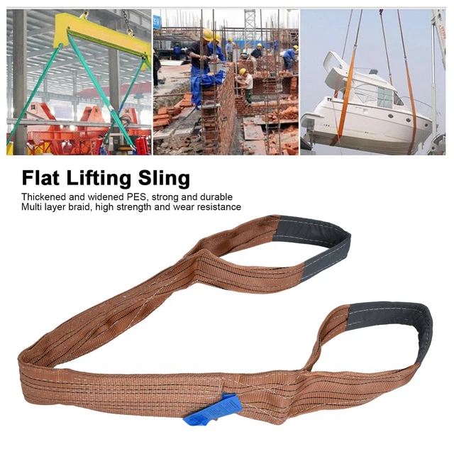 6T Flat Lifting Sling Thicken PESCrane Webbing Straps Wide 150mm 2 Meters