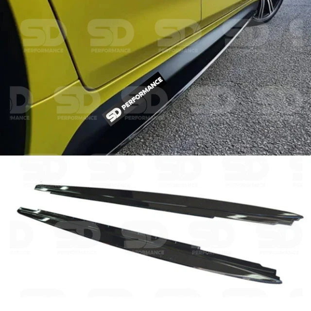 Gloss Black Side Skirt Extensions / Blade Lip For BMW M3 F80 & M4 F82 (2013-2018)-660314