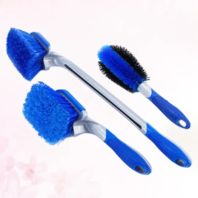 3 Pcs Tyre Cleaning Tool Gadget Kit for Car Household Brush WASH