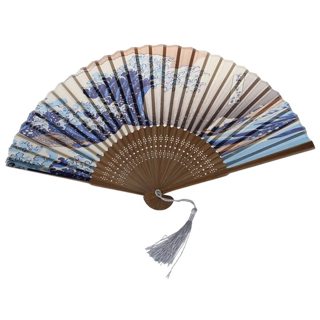 Faecher plegable a mano japonesa con tradicional japonés -e V8V4