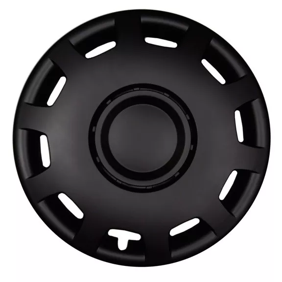 4x Premium Design Copricerchi Coprimozzi Ruota Copertura 14 Pollici Nero Opaco
