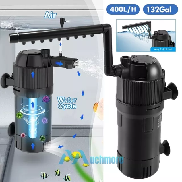 5-IN-1 Internal Aquarium Fish Tank UV Sterilizer Filter Submersible Water Pump