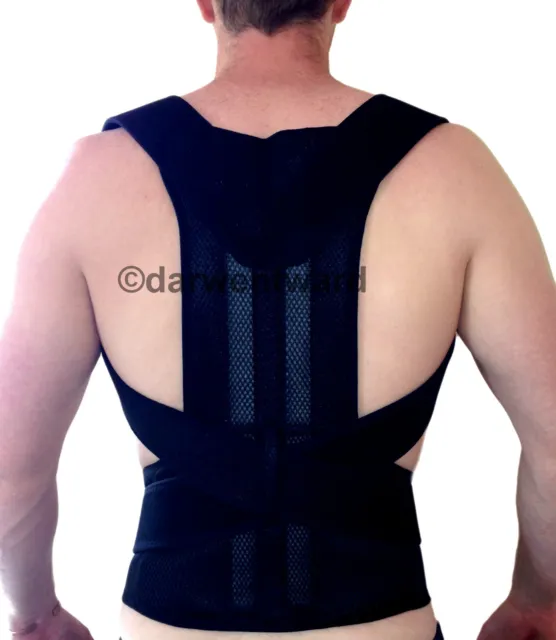 Back Support Brace Posture Correction Double Pull Strap Neoprene Lumbar Belt 2