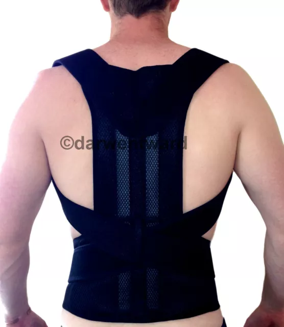 New Back Support Brace Posture Correction Double Pull Strap Neoprene Lumbar Belt 2