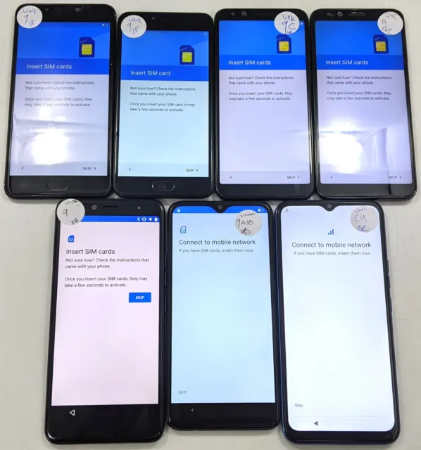 Parts & Repair Assorted BLU Phones Unlocked Check IMEI (UNTESTED) Lot of 7