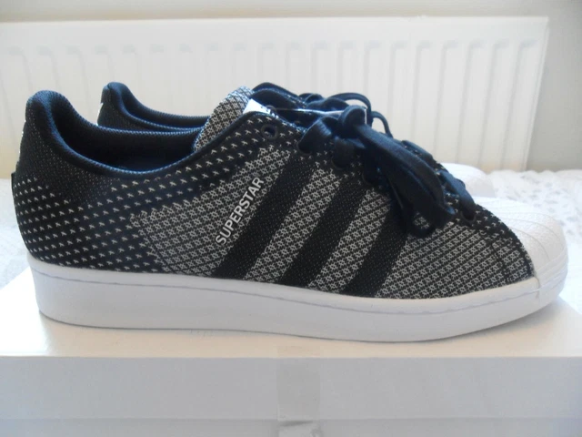 Adidas superstar weave clearance black white