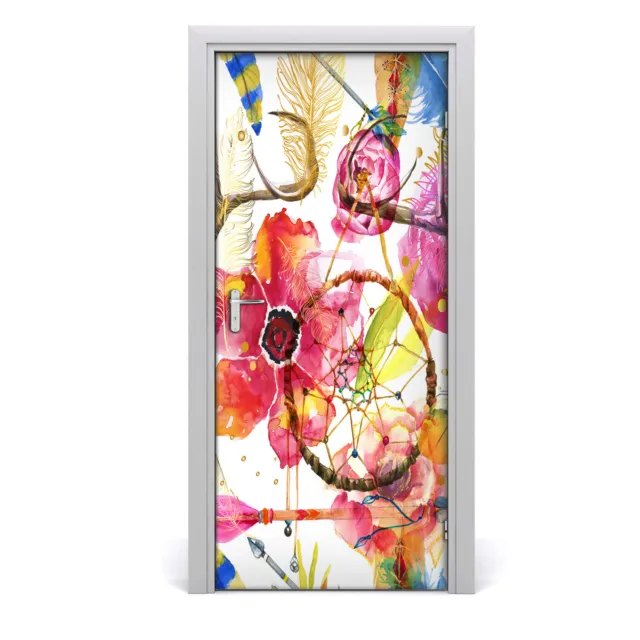 Pegatinas Para Puertas de Autoadhesivo Murales  95x205 cm Flores boho