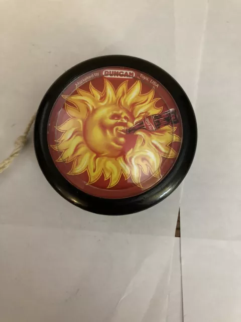 Vintage Duncan Coca Cola Black YoYo Sunshine Red Hot Summer Heat USA