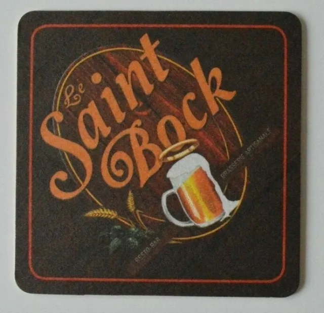 Le Saint Bock BEER COASTER - Montreal Canada Quebec