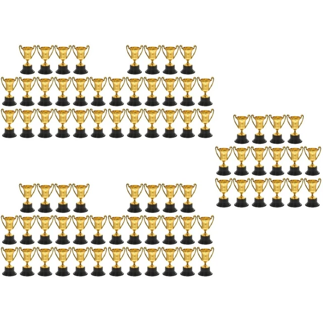 Lot De 4 Mini Trophées En Plastique – Parfaits Pour Récompenser Les Enfants En Compétition