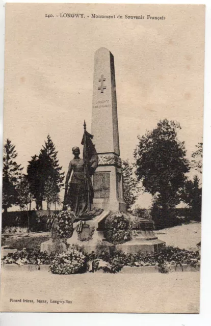 LONGWY - Meurthe et Moselle - CPA 54 - le monument du souvenir Français