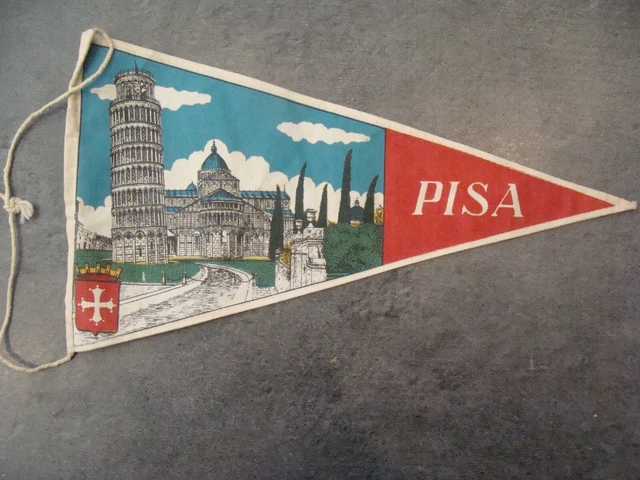 VINTAGE - Fanion - PISA - PISE - En nylon - 26 cm - 2 photos