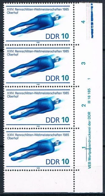 DDR ; Druckvermerk , Eckrand Mi. 2923 fn - , postfrisch