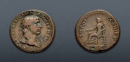 Trajan. AD 98-117. Æ Sestertius (35mm, 27.72 g, 6h). Rome mint. Struck AD 100.