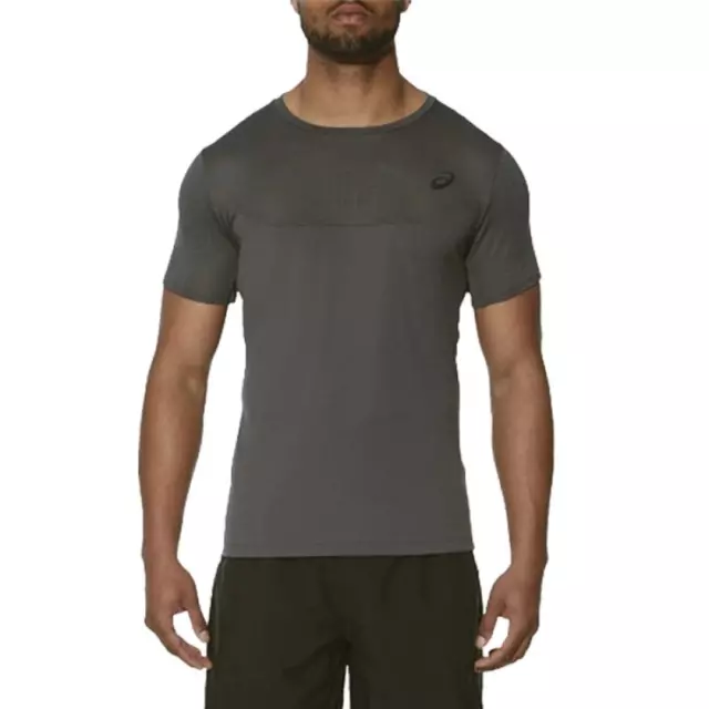 Asics Men's Training T-Shirt (Size S) Dark Grey Ventilation Training Top - New