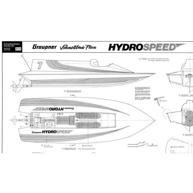 Bauplan Hydro-Speed Modellbauplan