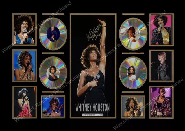 Whitney Houston Limited Edition Signed Prints Autographed Memorabilia