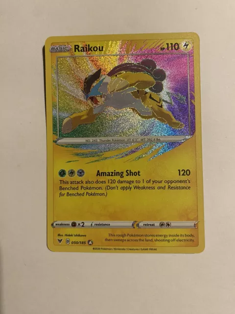 Raikou 050/185 - Vivid Voltage - Holo Amazing Rare Pokémon Card