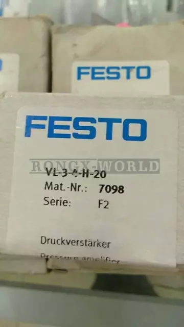 1x New FESTO VL-3-4-H-20 7098 Pneumatic Valve Pressure Amplifier