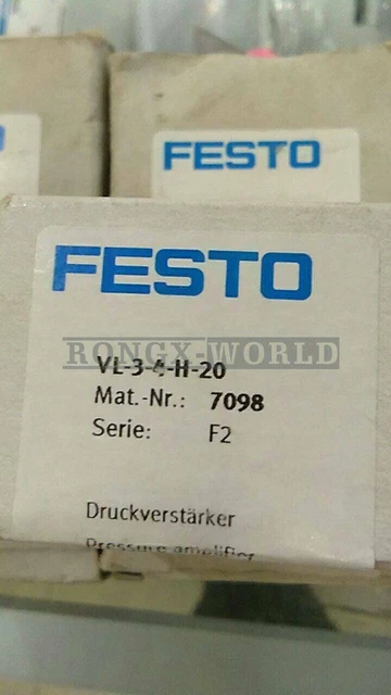 1x New FESTO VL-3-4-H-20 7098 Pneumatic Valve Pressure Amplifier