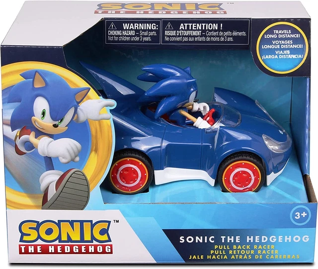 SONIC THE HEDGEHOG Car Toy Figure SEGA Racing Pull Back Speed Racer £