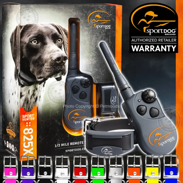 SportDOG SD-825X Remote 1/2 Mile Collar Dog Trainer SportHunter Free Color Strap
