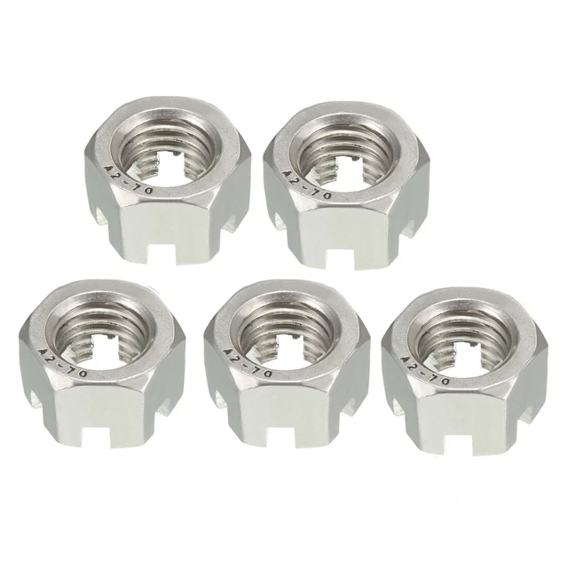 M18xpasso 2,5mm acciaio inossidabile 304 scanalato dadi esagonali,confezione 5