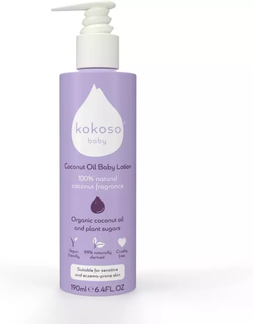 Kokoso Baby Organic Coconut Oil Lotion – Natural Coconut Fragrance Baby for Dry,
