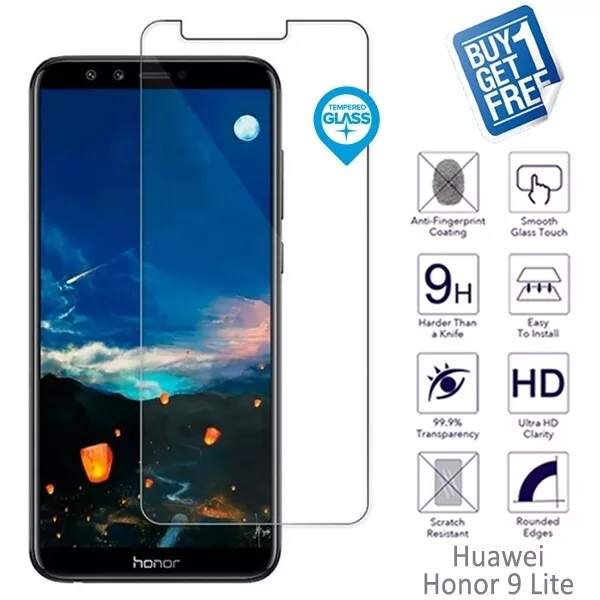 2 x For Huawei Honor 9 Lite Genuine Tempered Glass Screen Protector Film Cover