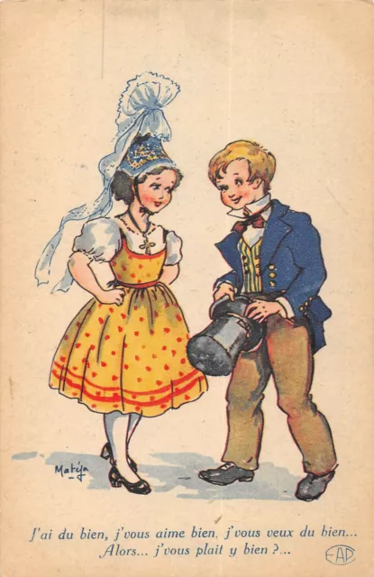 Cpa Illustrateur Signe Mateja