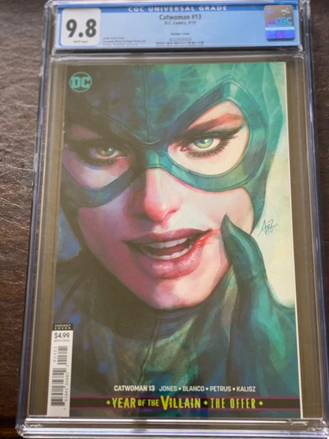 Catwoman #13, Artgerm Lau variant cover, CGC 9.8. semi-Rare Book