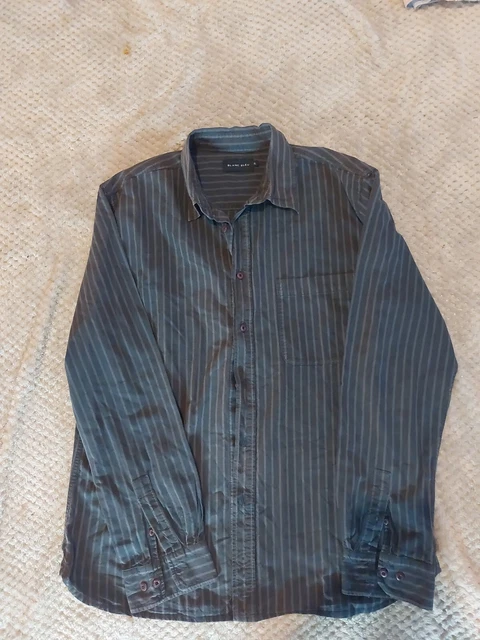 Camicia bianca blu manica lunga