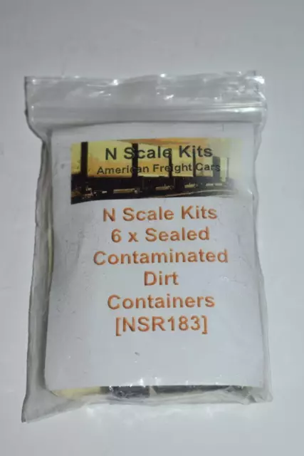 N Scale N Scale Kits 183 6x Sealed Contaminated Dirt Containers C38059
