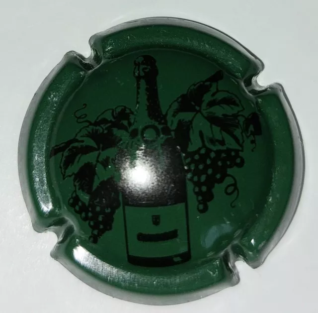 Ancienne capsule champagne générique VERT et NOIR N°712f Cote 4e Peu Courante