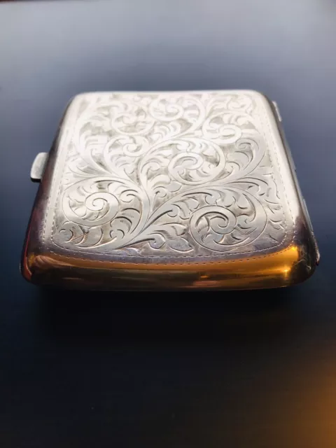 Antique sterling silver cigarette case, Birmingham 1930