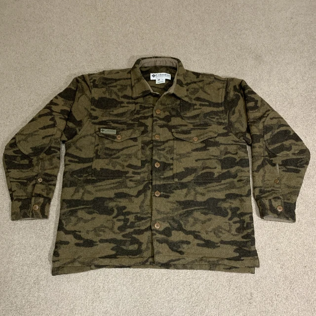 COLUMBIA MONARCH PASS Gallatin Range Wool Blend Outfitter Camo Hooded Jacket Med 79.99 PicClick