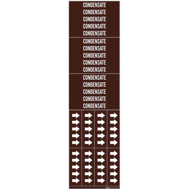 BRADY 7347-3C Pipe Marker,Condnsate Pump Discharge
