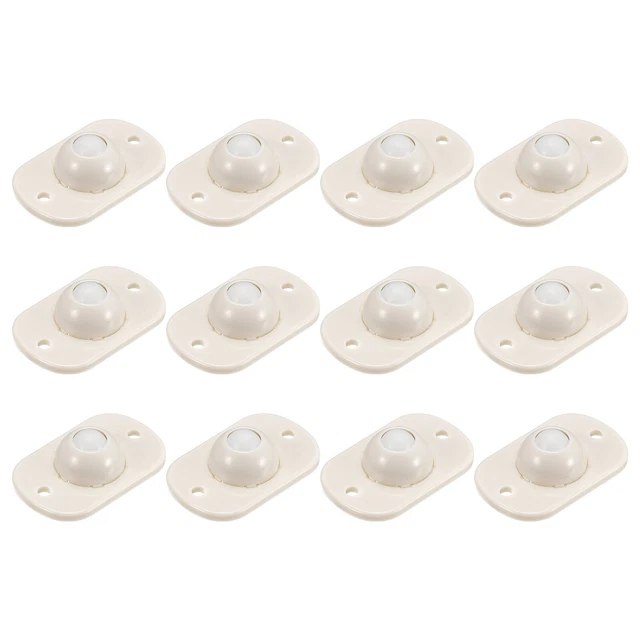 Self Adhesive Caster Wheels, Mini Swivel Paste Universal Pulley (12Pcs-White)