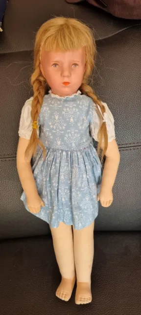 Rare 1950's Kathe Kruse Doll XIVT 47cm Schlankes Enkelkind, German Käthe