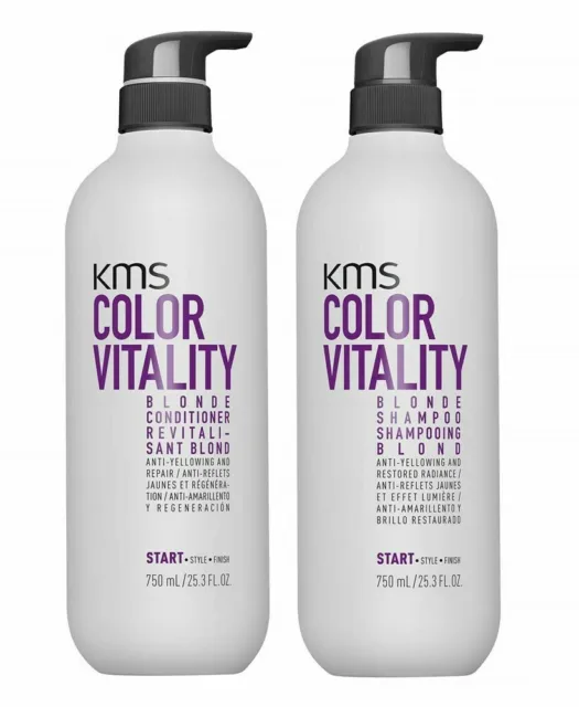 KMS Color Vitality Blonde Shampoo and Conditioner 25.3 OZ Duo