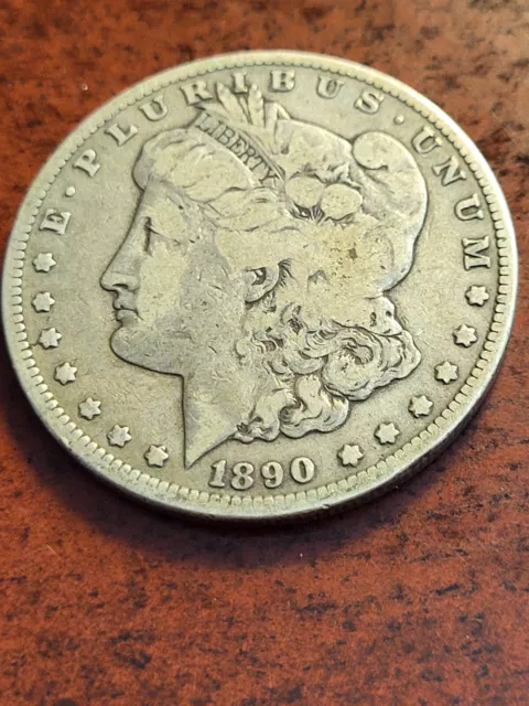 1890 CC Morgan Silver Dollar, key date Carson City     inv04    s47l