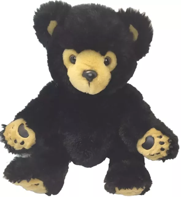 First Main Bear Plush Black Dimple 15" Beige Rubber Claws Vintage