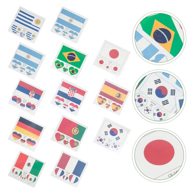 13 Juegos Pegatinas Bandera Mundial Pegatinas Planificador de Viajes Equipo Pegatinas Viajes