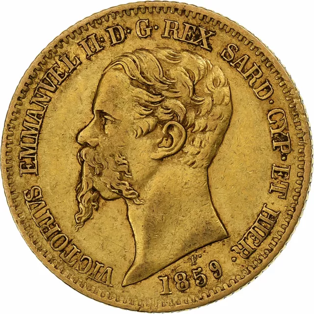 [#1211725] ITALIAN STATES, SARDINIA, Vittorio Emanuele II, 20 Lire, 1859, Genoa,