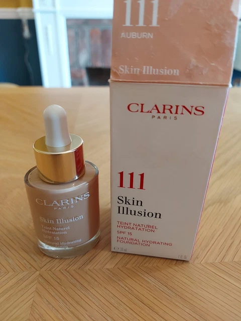 Fondotinta idratante naturale Clarins Skin Illusion nuovo con scatola 30 ml peso spf 15 - 111 Auburn