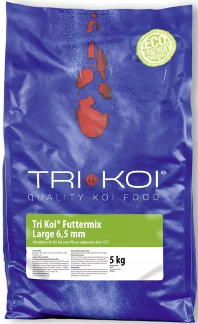 Tri Koi® Futter Mix Large (6,5 mm), über 15°C, 5 - 60 kg, Koifutter Koi Teich