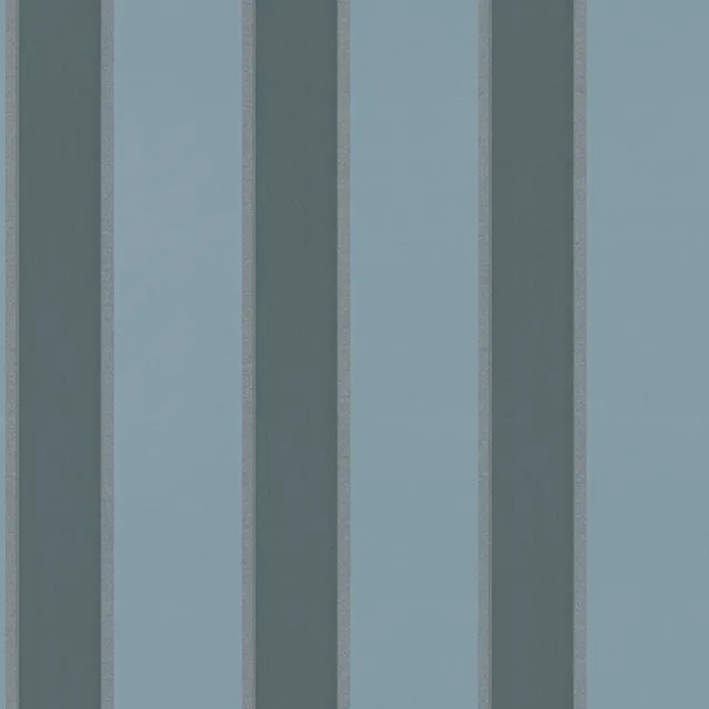 Profhome 333293-GU Streifen Tapete Traditionell matt silber blau 5,33 m2
