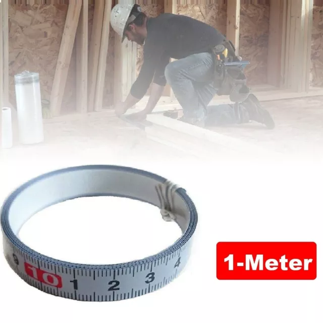 1M Self Adhesive Metric Measuring Tape Soft Scale Ruler Sticker Sewing Tool