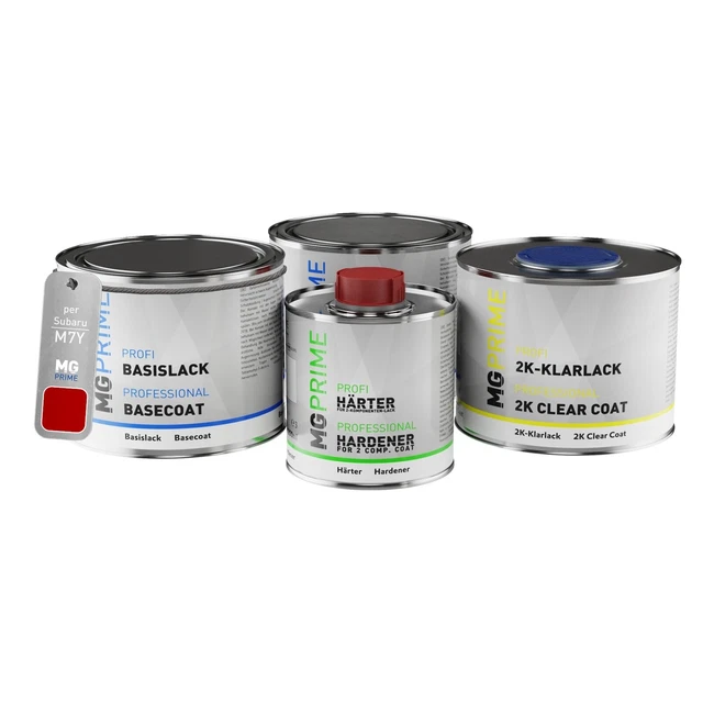 Vernice per auto Kit barattolo per Subaru M7Y Pure Red pronto all’uso 1,75L